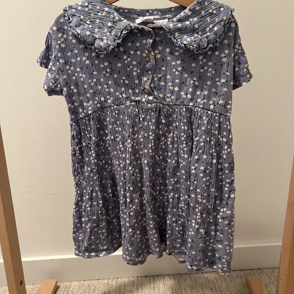 Zara Lavender Floral Dress with Ruffle Detail